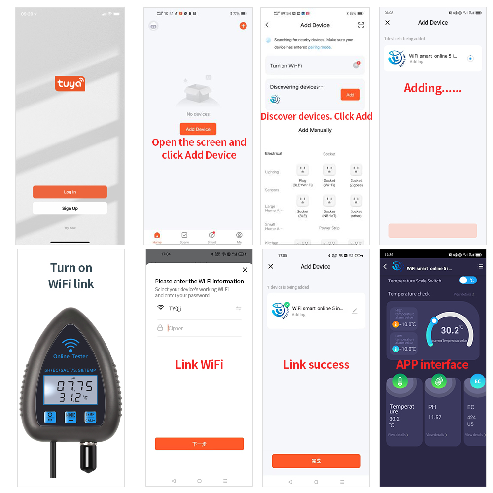 Tuya penguji Online WiFi 5 in  - Ph Meter Digital Water Tester ulasan dan harga