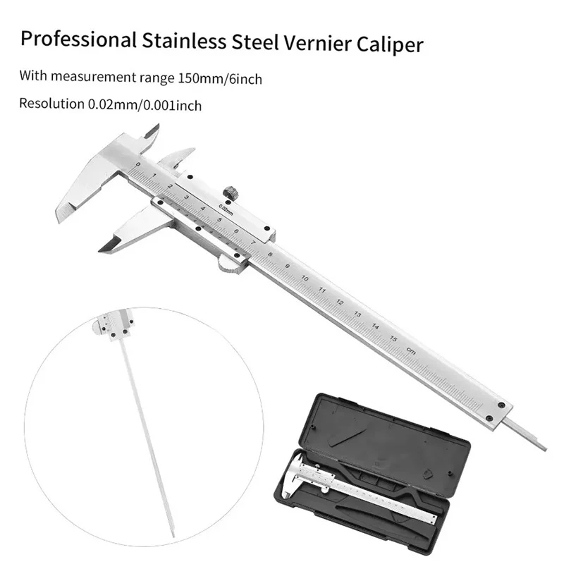 Pengukur kaliper Vernier baja  - Digital Caliper 150Mm Stainless Steel ulasan dan harga