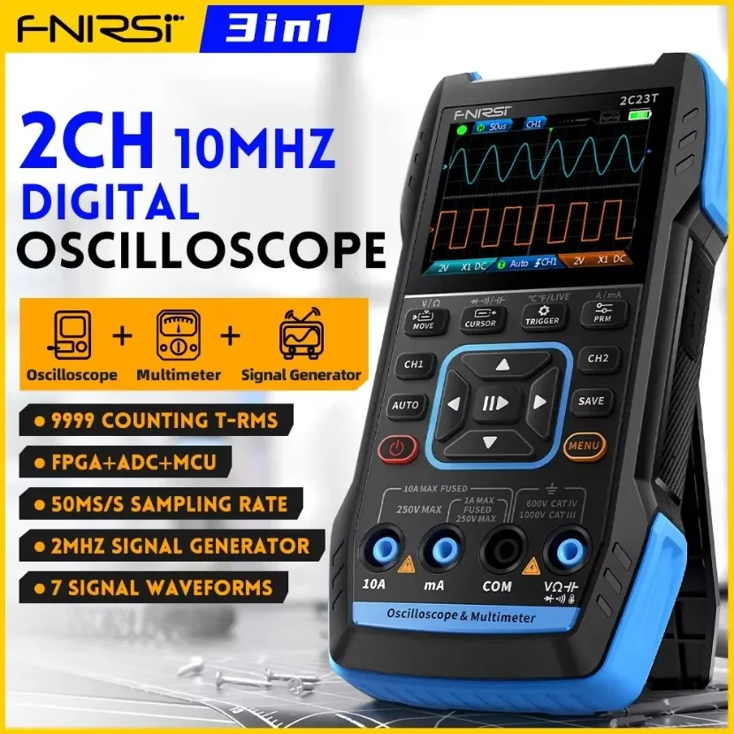 FNIRSI 2C23T Osiloskop Digital - Fnirsi Digital Oscilloscope Handheld ulasan dan harga
